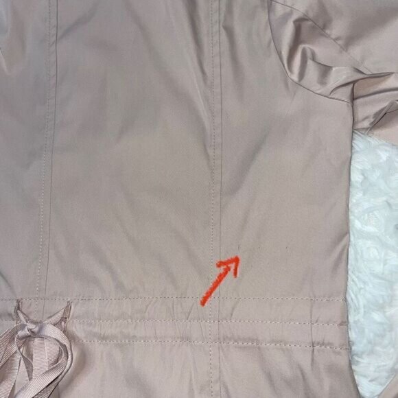 Cole Haan Pink Coat Trench Jacket Rain Womens Size M Pockets Cinch Waist - Picture 3 of 6